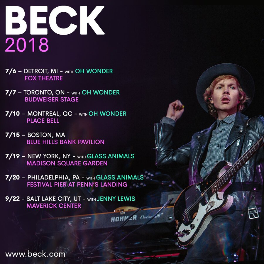 Beck Adds More Dates to 2018 "Colors" Tour setlist.fm