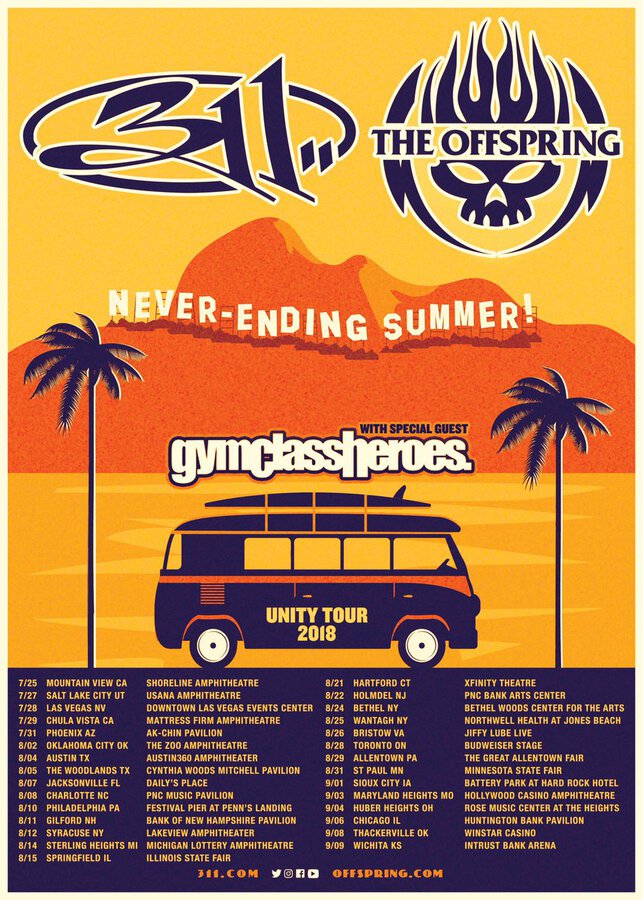 Live Photos 311 + The Offspring Kick Off Unity Tour setlist.fm