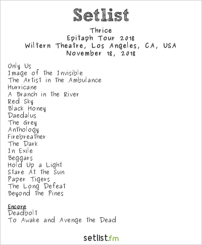 Thrice Wrap Up Their Palms 2018 Tour And Announce A 2019 Tour Setlist Fm thrice wrap up their palms 2018 tour