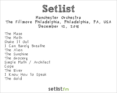 A Look Inside Manchester Orchestra S 2018 Tour Setlist Setlist Fm