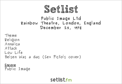 public image ltd tour setlist