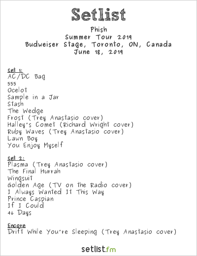 phish summer tour setlist