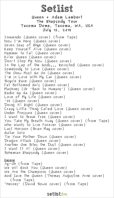 queen tour setlist 2023