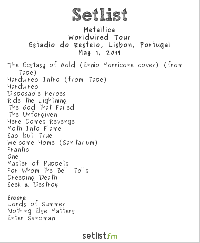 metallica tour setlist 2024