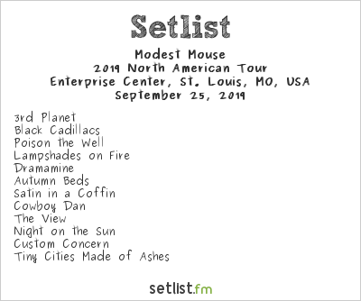modest mouse tour setlist