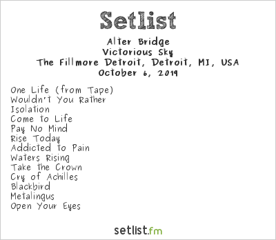 Alter Bridge 2023 Setlist - playlist by Rob J