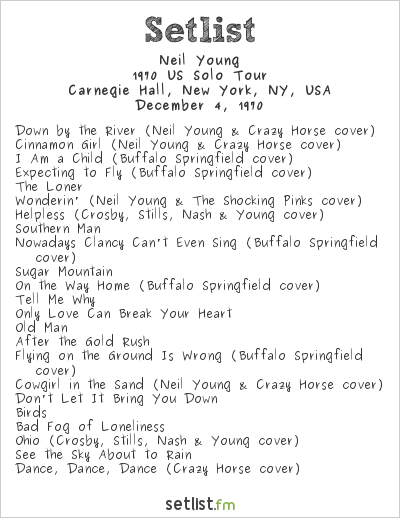 Neil Young S Anti Racist Song Southern Man Debuted 50 Years Ago Setlist Fm