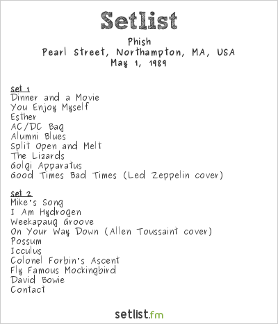 Concert Of The Day Phishs 19-song Set In Northampton 1989 Setlistfm