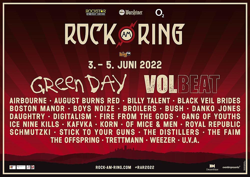 Rock Am Ring + Rock Im Park Festivals Reveal 2022 Lineup