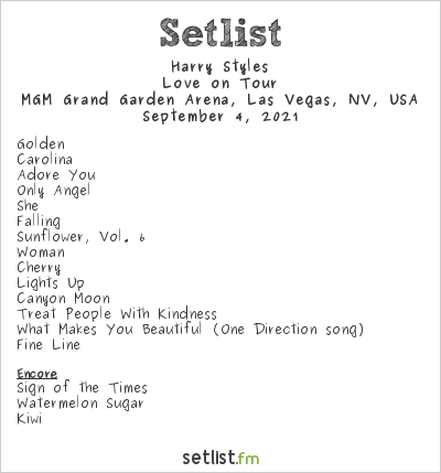 harry styles first tour setlist
