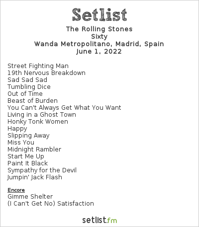 The Rolling Stones on X: #StonesWien setlist