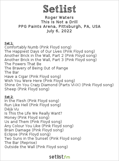 roger waters tour setlist