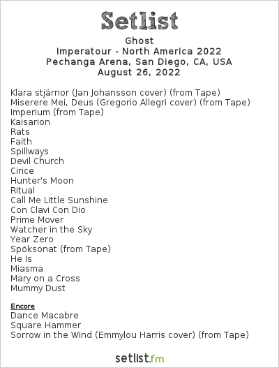 the midnight tour 2023 setlist
