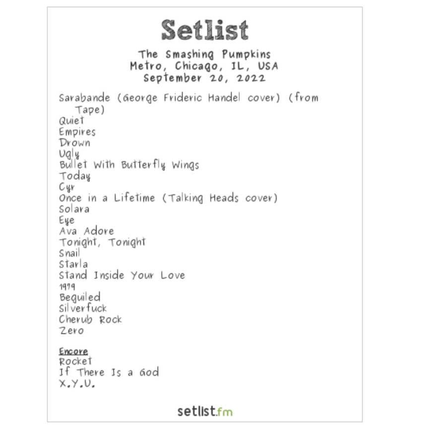 Check Out Setlist Spoilers From Smashing Pumpkins Euro Tour 2019!