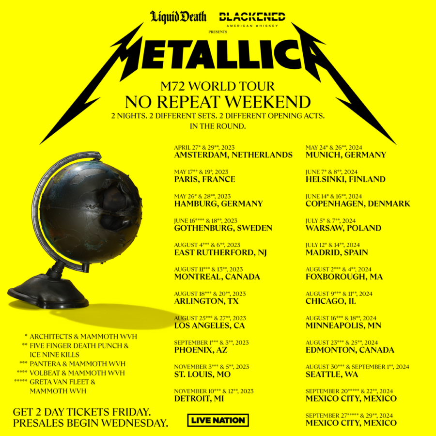 metallica tour 2023 la