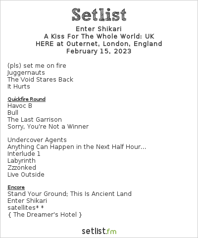 enter shikari tour 2023 setlist