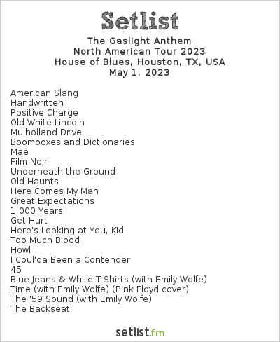 gaslight anthem tour schedule