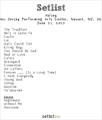 halsey tour setlist