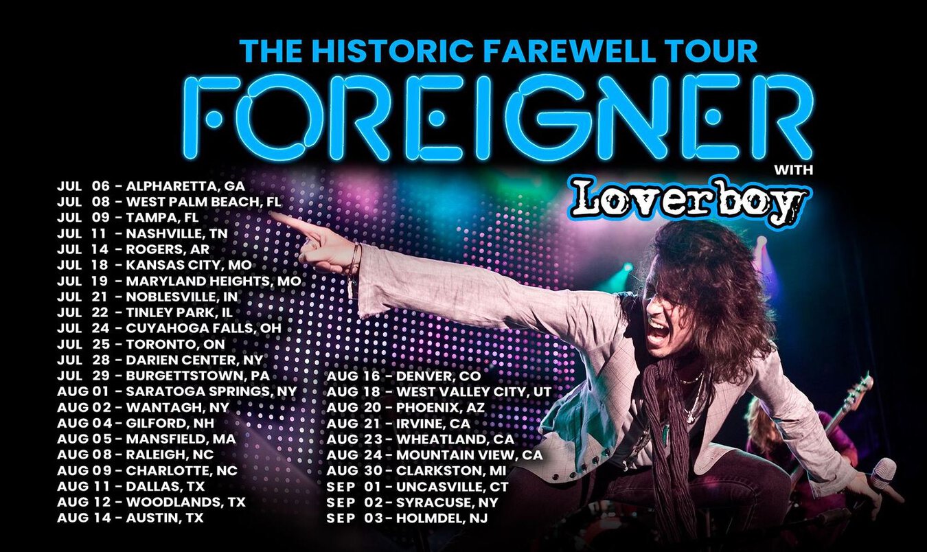 foreigner farewell tour opening act