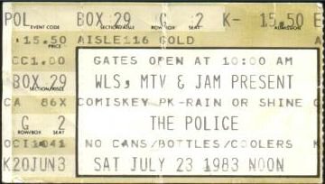 police synchronicity tour 1983