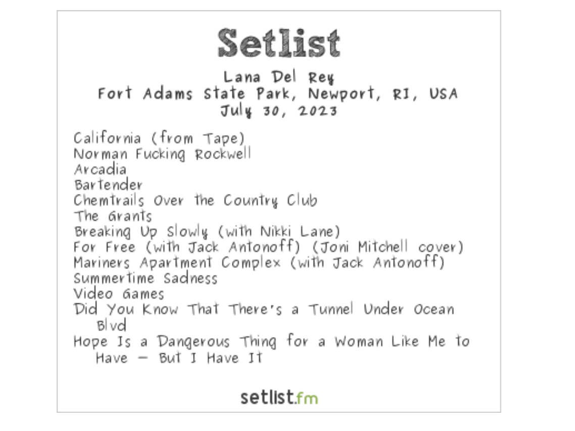 Here's the setlist from the first night of Avenged…