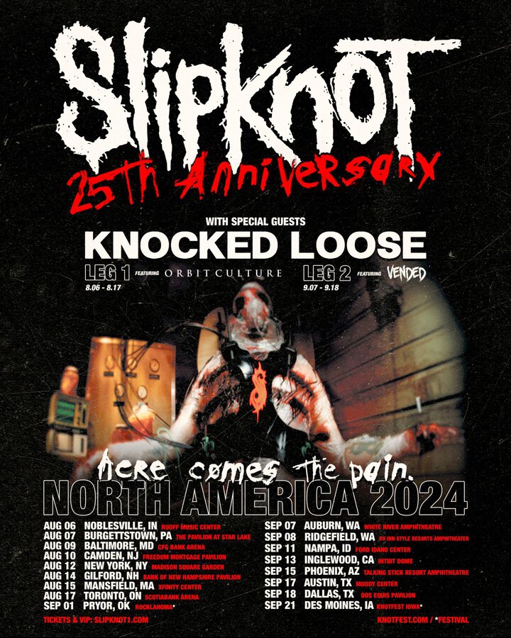 Slipknot Confirm North American Leg For Here Comes The Pain Tour ...