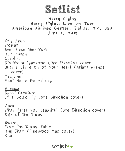 harry styles tour setlist