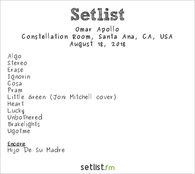 Tour Update: Omar Apollo | Setlist.fm