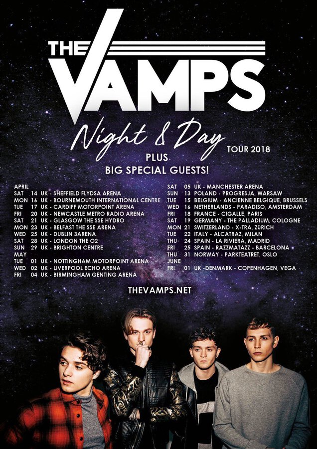 Tour Spoiler The Vamps’ “Night & Day” Tour setlist.fm