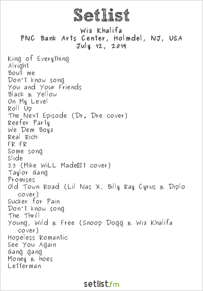 Wiz Khalifa S Decent Exposure Tour Setlist Highlights Setlist Fm